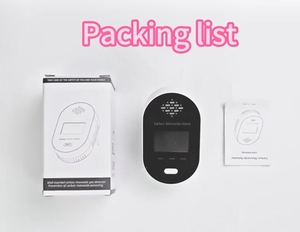 เครื่องตรวจจับก๊าซคาร์บอนมอนอกไซด์แบบ3-in-1 Co สำหรับใช้ในครัวเรือนพร้อมสัญญาณเตือนเซ็นเซอร์อุณหภูมิและความชื้น - Product Image 4