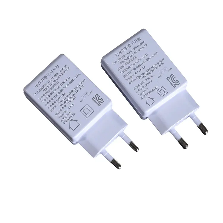 تسليم سريع 10W 5V2A USB الجدار شاحن مع KC EMC شهادة EAC 1.5A محول السفر