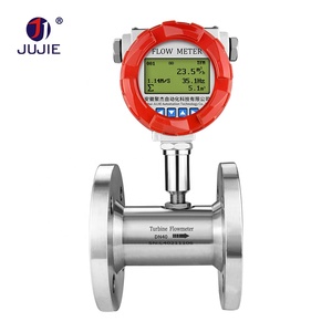 Digital DN50/65/80 Water <strong>Flow</strong> Meter Turbine <strong>Flow</strong> <strong>Sensor</strong> SS304 / SS316L Fuel Oil Liquid RS485 4-20mA <strong>Pulse</strong> <strong>Output</strong> LCD Battery