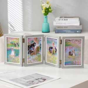 Foldable Picture Holder Photo <strong>Frame</strong> Double/Triple Foldable Photo <strong>Frame</strong> <strong>2</strong>/3/4/5 Linked Wooden Combination Folding Photo <strong>Frame</strong> - Product Image 3