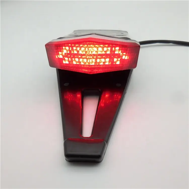 LED Motorcycle Rear Enduro Fender Brake Stop Tail Running Light For Scooter Offroad Cafe Racer Dirt Bike Dual Sport Motocross