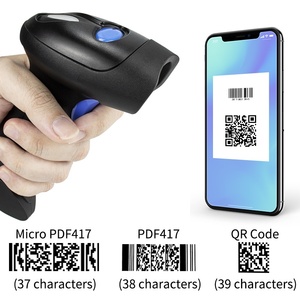 1DワイヤレスBluetoothバーコードスタンドスキャナーLED光源付き2D USBスキャナーAndroid OS CMOSインターフェースプリント機能St - Product Image 2
