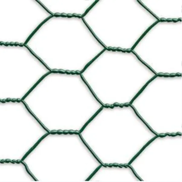 Rete metallica esagonale con rete metallica per pollaio, maglia esagonale, resistente alla corrosione, rete metallica, zincata a caldo, alta 8 piedi, 1/2 "3/4 pollici