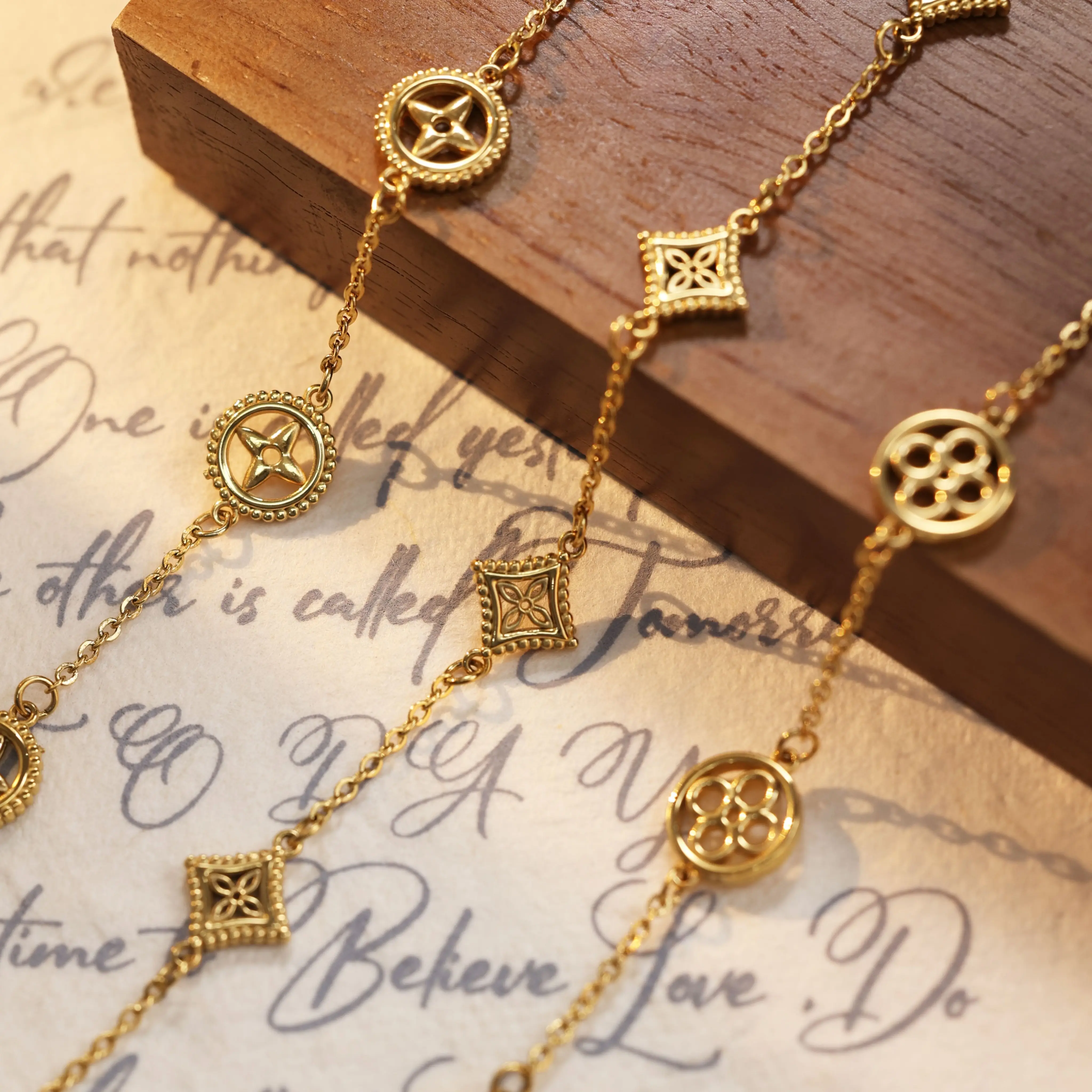 XIXI di alta qualità 18k oro nuovo Design braccialetti in acciaio inox ciondolo moda Fine gioielli catena bracciale donna