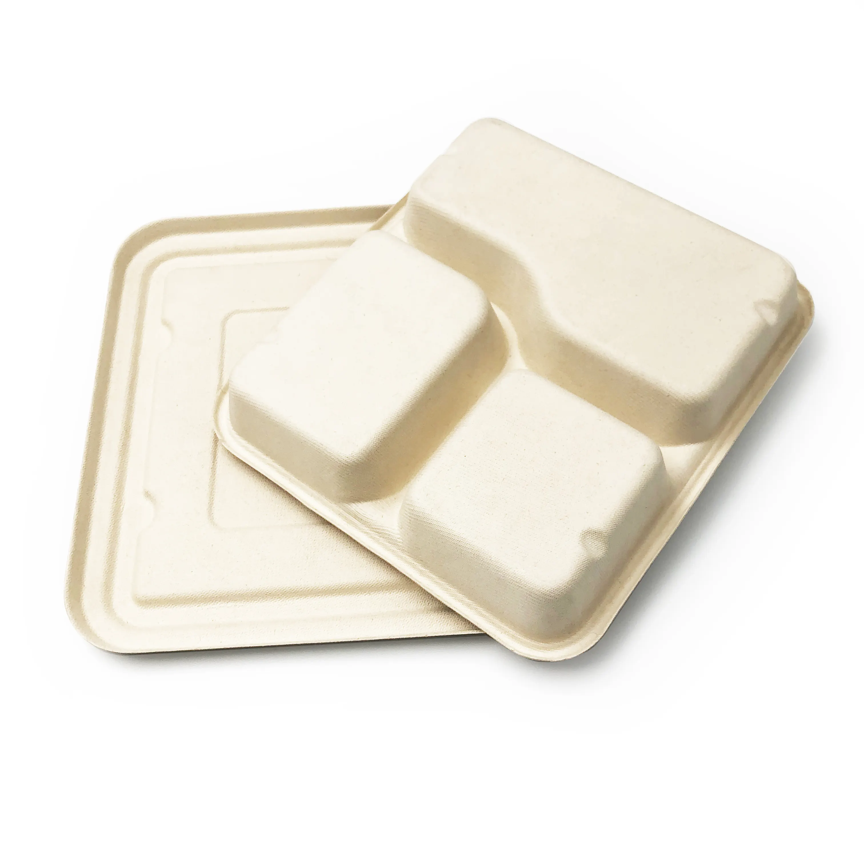 Kingwin Eco Packaging 100% Compostable Takeaway Series Biodegradable Caña de azúcar Bagazo Contenedor de alimentos con tapa