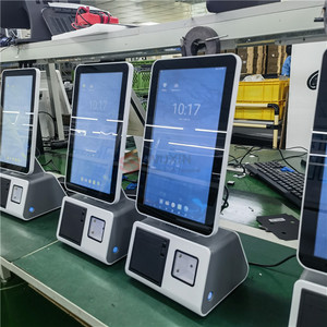 ブランドの新しい10.1 "タッチスクリーンPos端末Androidホワイトすべて1つの自己注文支払い機システムQRコードリーダー付き