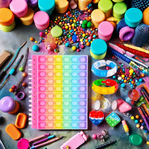 Xu hướng mới cầu vồng Bong Bóng xoắn ốc máy tính xách tay twin-dây ràng buộc Popper bong bóng đẩy Pop xoắn ốc máy tính xách tay Pop máy tính xách tay - Product Image 2