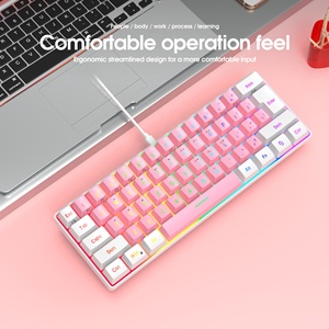 Mini interruptores táctiles lineales de 61 teclas, Teclado mecánico de juego, retroiluminado RGB intercambiable en caliente, Compatible con PC, portátil, escritorio, USB tipo C - Product Image 3