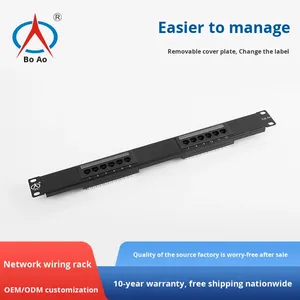 Panel de conexión de red sin blindaje CAT5E de 12 puertos, módulo de gabinete de gestión de cables, Cable de montaje en rack RJ45 para gabinete de Cable de red - Product Image 3