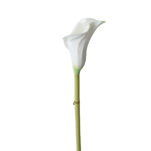 逼真的人造马蹄莲真触摸乳胶花婚礼花<span class=keywords><strong>DIY</strong></span>新娘婚礼花束摆件家居装饰