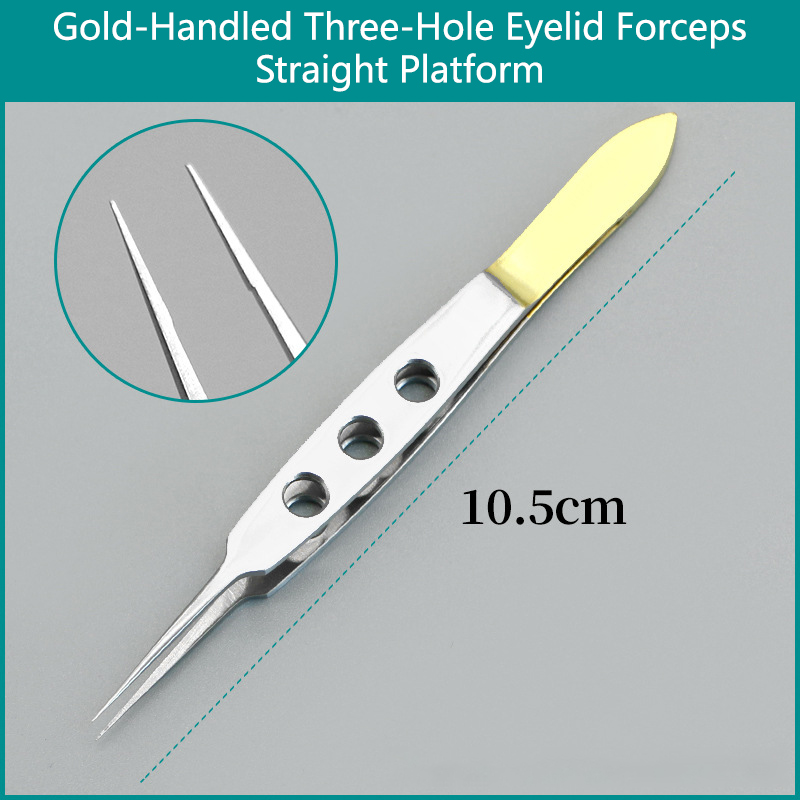 Gold Handle Three-Hole - Straight Flat