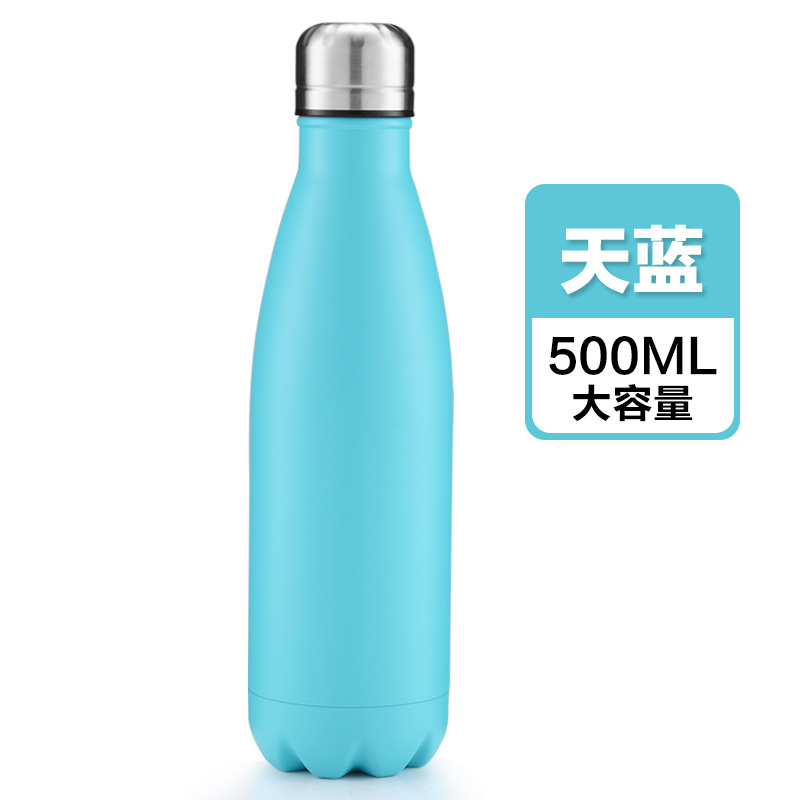 Coke bottle, matte sky blue 500ML
