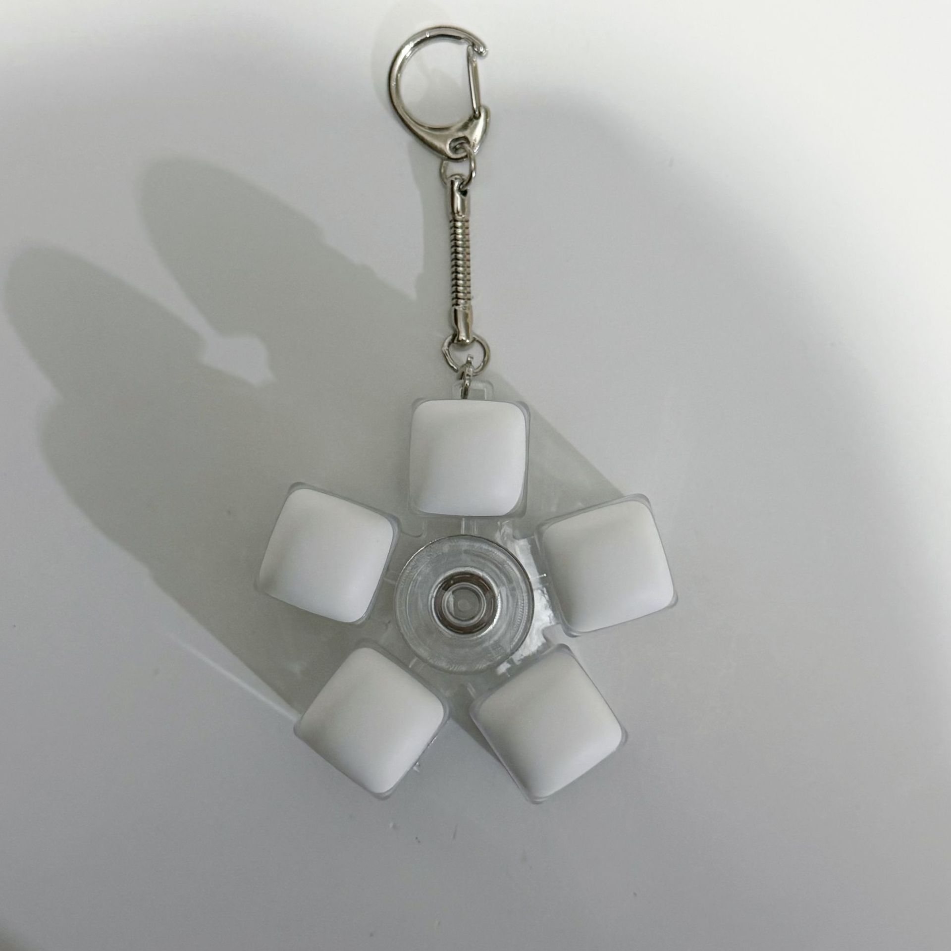 White bread rotary button keychain