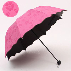 遮阳防紫外线雨伞折叠晴雨两用三折伞 - Product Image 2