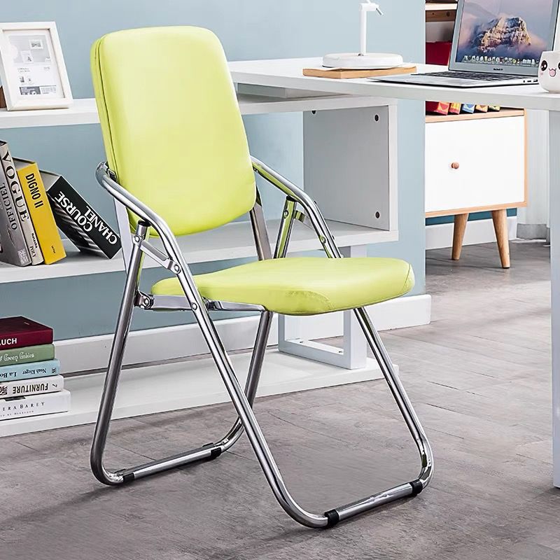 Light green thickened seat with electroplating