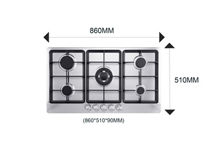 低价批发价炉灶燃气灶具铸铁炉灶和带5个燃烧器的多灶具 - Product Image 4