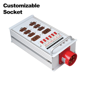 Caja de distribución de energía de luz de escenario de entrada SHTX de 8 vías 32A con 8 piezas 16A Salida de enchufe Industrial/enchufe de baquelita 63a caja de alimentación trifásica - Product Image 1