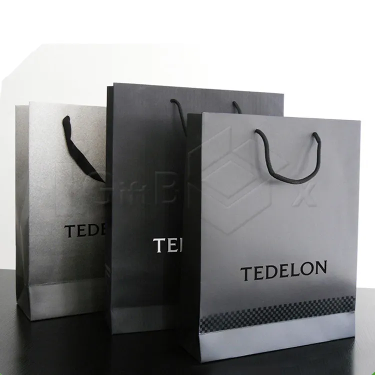 Luxury Custom Printed Laminated Shopping Gift Packaging Paper Bag With Your Own Logo