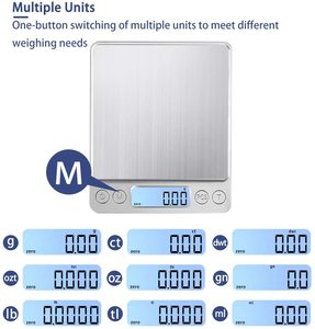 Максимальный объем 10 кг OEM Изысканные домашние Большие ЖК-дисплей точные цифровые кухонные весы - Product Image 2