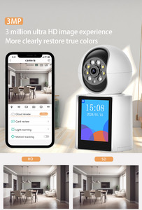 Icsee Videollamadas en línea Smart 2,8 pulgadas Monitor de bebé Cámara Soporte Detección humana 3MP Wifi PT Domo cámara IP - Product Image 4