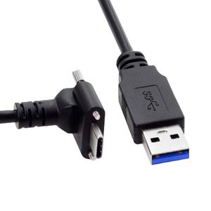 สายชาร์จ USB USB ชนิด C ตัวผู้ไปยังมุมขวาตัวผู้พร้อมสายข้อมูลแบบสกรูสำหรับคอมพิวเตอร์อุตสาหกรรม - Product Image 5