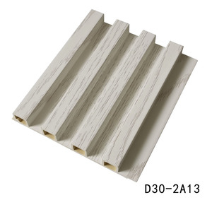 互锁哑光WPC网格墙板竹木装饰塑料覆层，用于办公室内外墙装饰 - Product Image 2