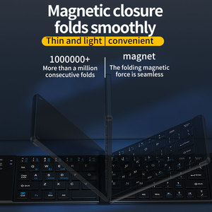 Combo de ratón de teclado inalámbrico de modo Dual Bluetooth plegable portátil 1600 DPI juego de ratón de teclado silencioso recargable para ordenador portátil - Product Image 4
