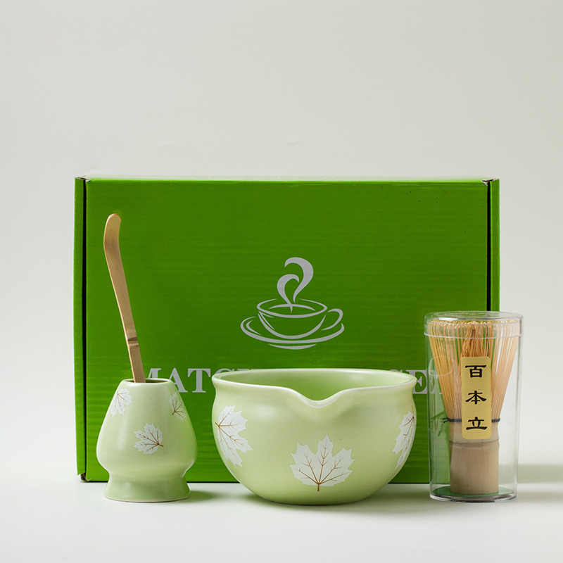 Light Green White Flower 4p/set