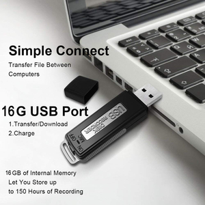 Mini grabadora de voz Digital profesional dictáfono pluma USB unidad Flash disco WAV grabadora de Audio 32kbps PQ131 - Product Image 5