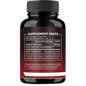 Biochealth Private Label Maca Root <strong>Capsules</strong> + Korean <strong>Panax</strong> Ginseng - Black + Red Maca Root Extract Ginseng <strong>Capsules</strong> Supplements - Product Image 2