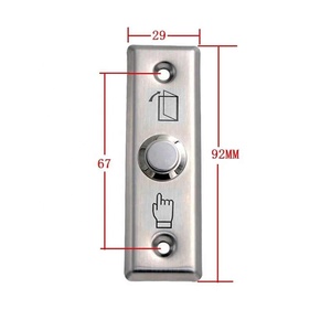 Push pulsante di Uscita per controllo di Accesso della porta, materiale In Acciaio Inox, Dimensioni - Product Image 2
