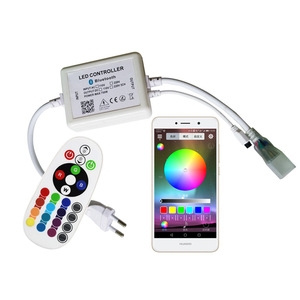 RGB неоновая лента с Wi-Fi управлением, 220 В, 110 В, водонепроницаемая, IP67, гибкая светодиодная лента для наружного освещения, неоновый веревочный контроллер - Product Image 4