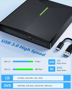 多功能外置光驱USB3.0型c SD tf卡u盘光盘 +/-Rw驱动器读取器和写入器Dvd驱动器 - Product Image 5