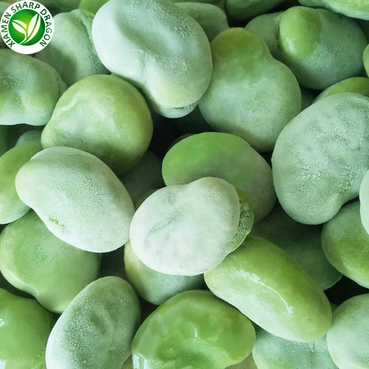 Export bulk fresh new crop iqf peeled raw green frozen broad beans australia for sale