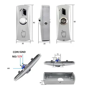 Zinc Alloy Led <strong>Exit</strong> <strong>Button</strong> Switch NO/NC/COM Door System <strong>Push</strong> <strong>Exit</strong> Release <strong>Button</strong> Switch for Access Control Backlight <strong>Button</strong> - Product Image 5