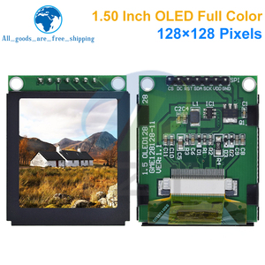 Pantalla OLED a todo Color de 1,5 "y 1,5 pulgadas, módulo de pantalla LED LCD, interfaz de puerto serie SPI 128x128, controlador SSD1351 128*128 - Product Image 2