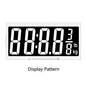 Custom7 Segment Oem Lcd Bildschirm Zeichen Lcd Display TN Positiv Transparent 3.6V 13 Pin Lcd für elektronische Waage