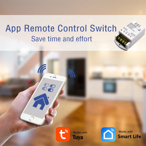 <span class=keywords><strong>Wifi</strong></span> 4000W Tuya Smart Switch Relaismodule 85-250V 30a Smartlife Afstandsbediening Alexa Google Domotica - Product Image 4