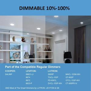 4 "LED Disk ışık kısılabilir 10W 4000K soğuk beyaz 680 lümen yüzey montaj LED tavan ışık düşük profil gömme montaj aydınlatma armatürü - Product Image 4