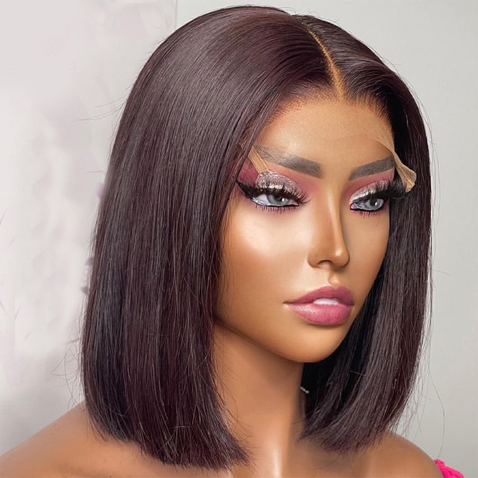Couleur droite dentelle bob
