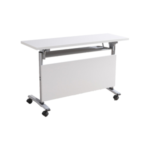 可移动折叠木制训练折叠学习桌组合会议折叠桌带轮子 - Product Image 4