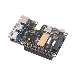 Cappello da PCIe a MiniPCIe GbE USB3.2 +, supporta il modulo 4G di interfaccia MiniPCIe, rete ad alta velocità, cappello lampone Pi 5 - Product Image 1