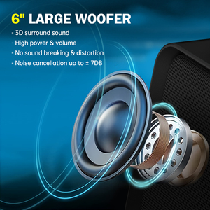 QM1 Fábrica Diseño privado Altavoz Bluetooth Altavoz 2000mAh Fiesta Uso al aire libre Altavoz inalámbrico con Bluetooth - Product Image 3