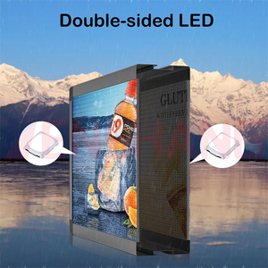 Открытый RGB Полноцветный P4 двухсторонний прокручивающийся рекламный щит светодиодный экран программируемый светодиодный бегущий знак - Product Image 2