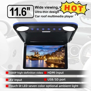 11.6inch Flip Down Car <strong>Monitor</strong> Wide Angle Touch Key Roof Mount Car Back Seat <strong>Monitor</strong> - Product Image 4