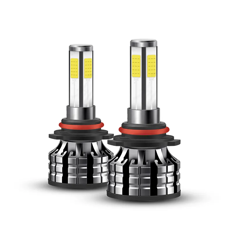 Lâmpada de faros automotivo, acessórios para carro, led, h4, h7, h11, 9005, h1, k9, 4 lados, led, h4