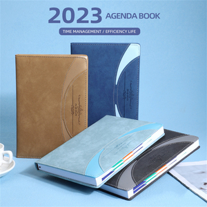 LABON Leather Cover <strong>Notebook</strong> Custom Printing 2023 Agendas Calendar Goal Weekly Planner <strong>With</strong> <strong>Index</strong> - Product Image 2