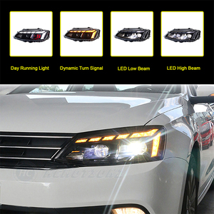 HCMOTIONZ fabrika LED montaj 2012-2018 ön işıklar DRL VW için mavi Jetta MK6 farlar ile animasyon başlatmak - Product Image 3
