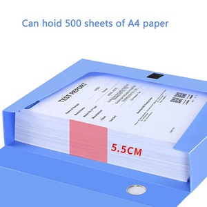 AFFISURE-carpeta de archivos personalizada tamaño A4, caja gruesa para documentos, almacenamiento de archivos, cajas de plástico con tapa - Product Image 2