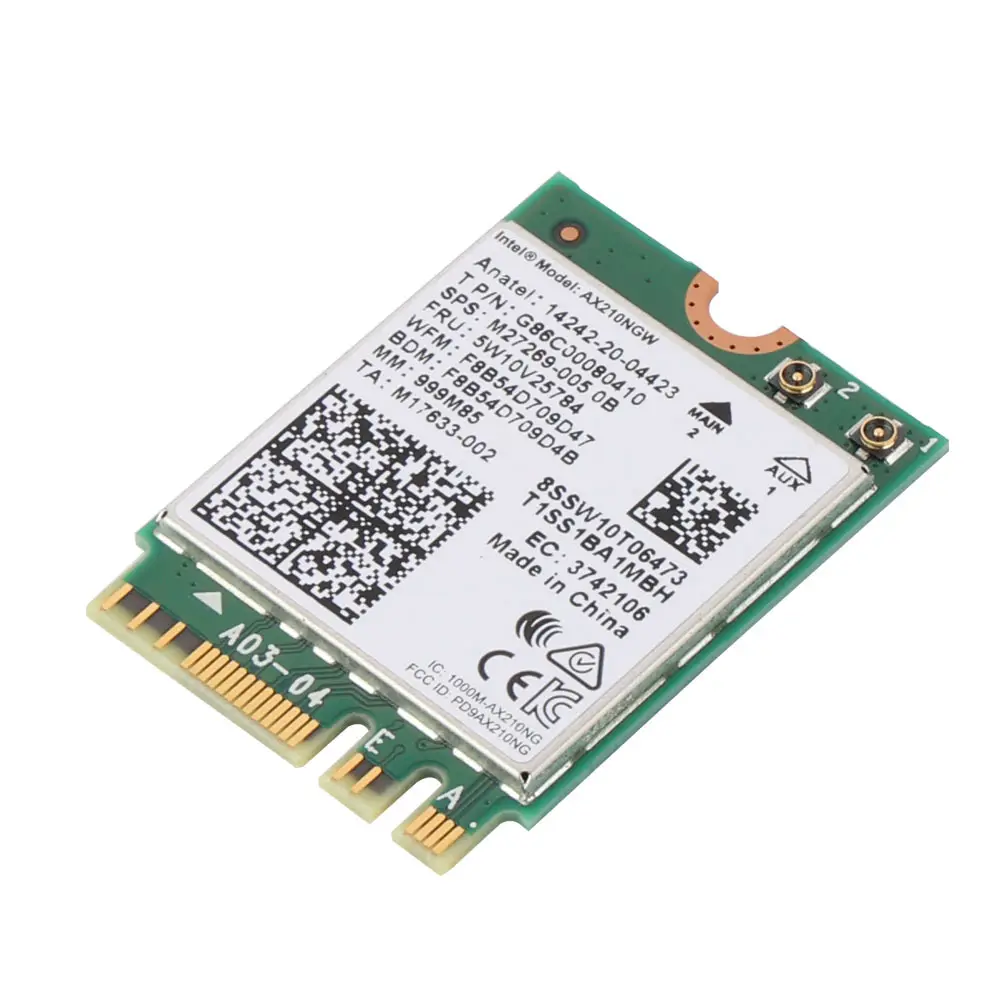 Wifi 6E Draadloze Kaart Intel AX210 Ngw Bluetooth 5.3 Tri-Band 5400Mbps Netwerk Adapter Voor Laptop 64bit M.2 pcie